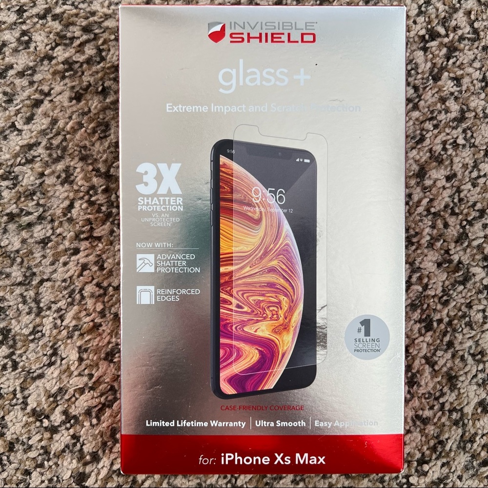 ZAGG - InvisibleShield Glass+ Screen Protector - Apple iPhone Xs MAX